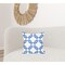 Homeroots Blue Geometric Squares Decorative Throw Pillow Cover 18 x 18 in. 355594 - alternate 5